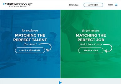 Skill Set Group website homepage