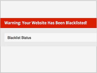 Website blacklisted warning