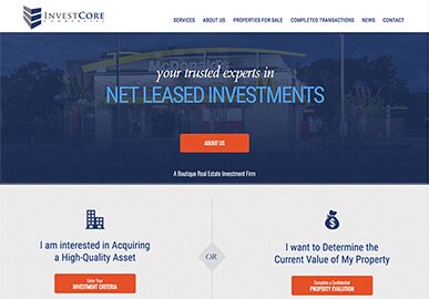 Investcore Commercial Website