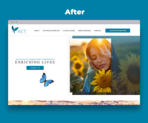 ACT Therapy Website After Redesign