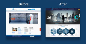 Jamis Software Homepage Redesign Before & After