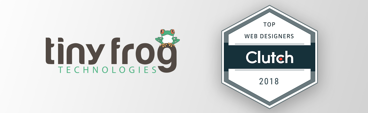 TinyFrog Logo with Clutch Web Design Badge