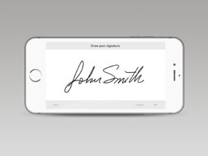 Mobile Device with Signature
