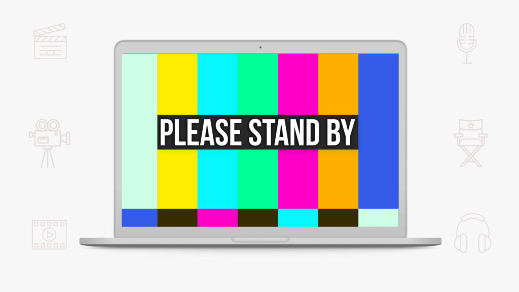 Desktop with Please Stand By error message