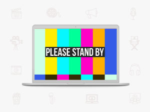 Desktop with Please Stand By error message
