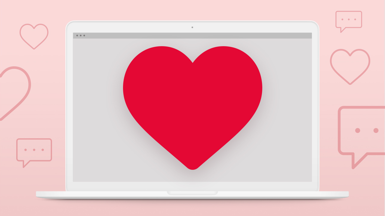 Laptop with Heart Icon