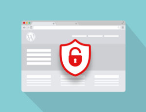 Browser Illustration with Red Security Lock