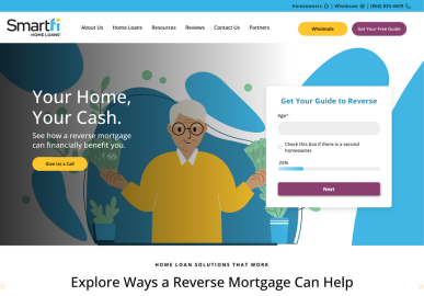 Screenshot of Smartfi Home Loans home page