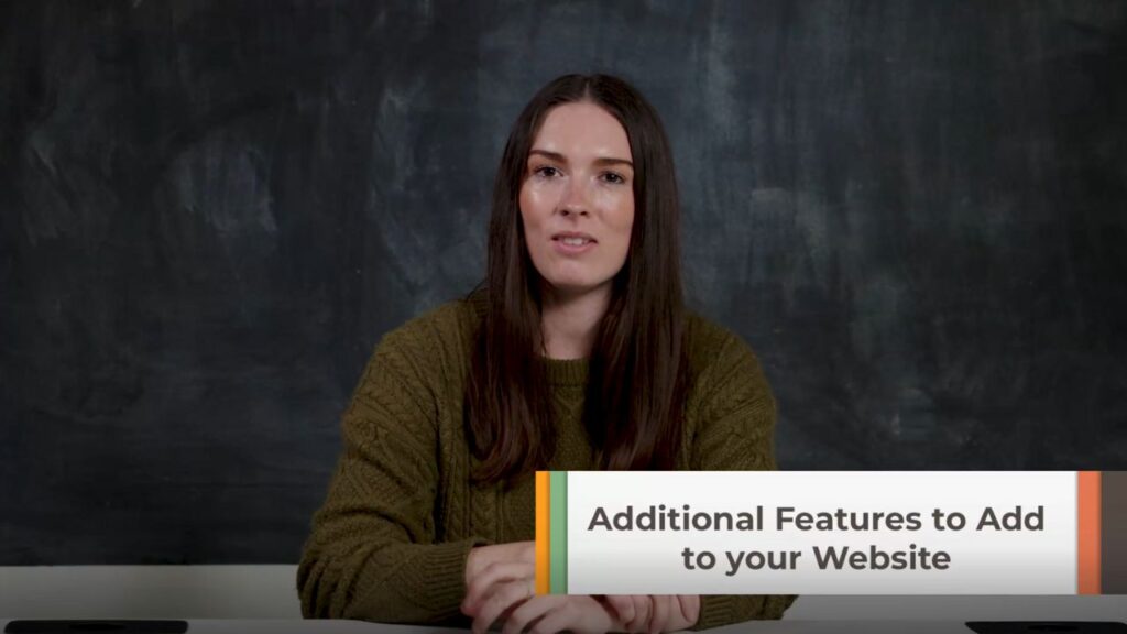Elise discusses additional features to add to your website