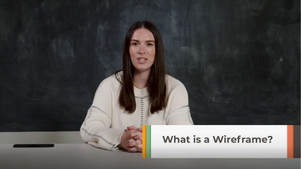Elise discusses what a wireframe is