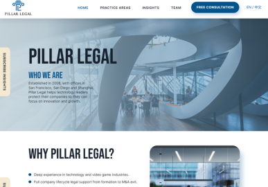 New Pillar Legal website