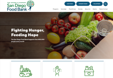 New San Diego Food Bank home page