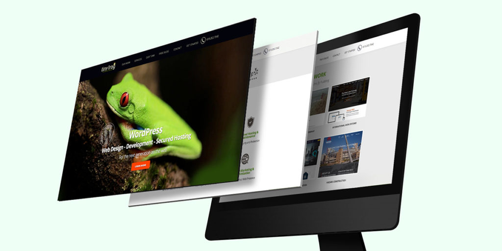 Home Page Design - 3 Website Images Coming from Desktop