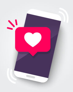 Mobile Device with Heart Icon
