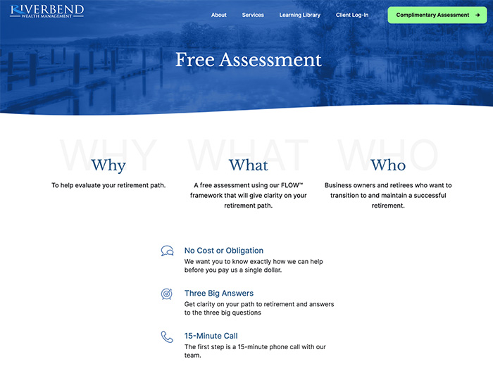 Riverbend Wealth CTA page