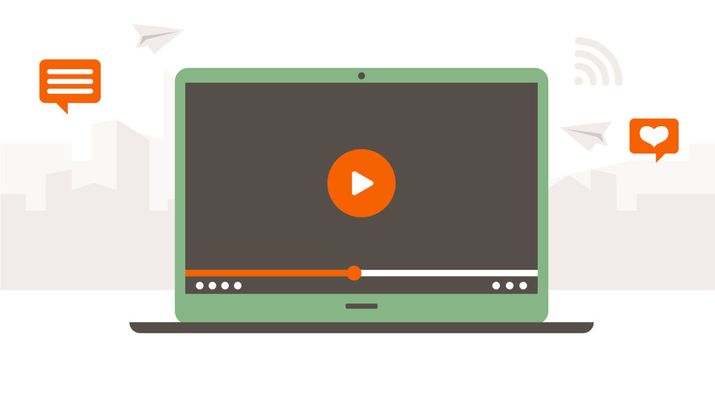 Illustration with Desktop Video Screen