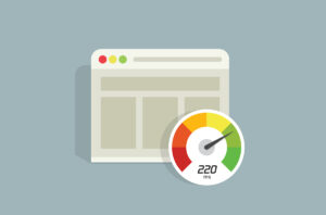 Web Page with Speedometer Illustration