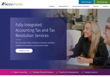 Home page of AccuVisors